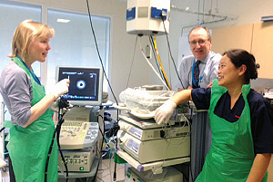 Dr Harriet Gordon, pathologist Dr Bryan Green and nurse Jun Wang.