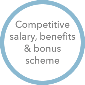 Competitive salary, benefits and bonus scheme