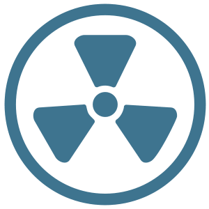 Icon of a radiation symbol.