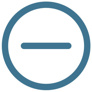 Icon of a negative symbol.