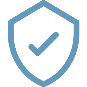 Clipart of a shield with a checkmark inside.